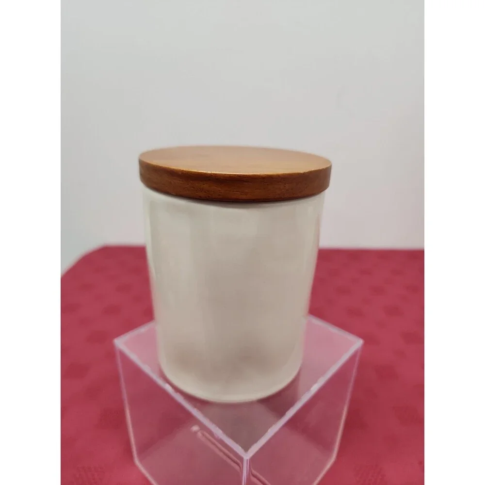 Rae Dunn Artisan Magenta 5 Inch TREASURES Cellar Cannister Farmhouse Rustic EUC